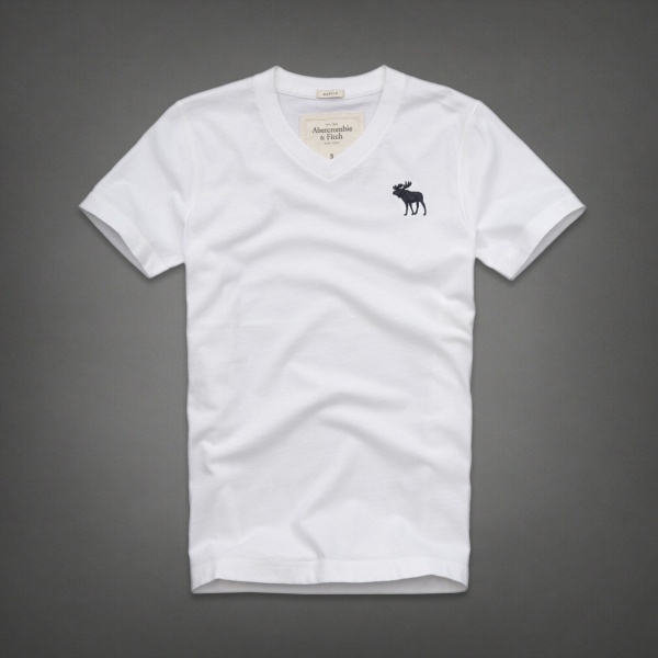 Abercrombie Fitch Hombres cuello en V Corto Remera AF5566